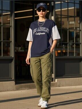 Zara Los Angeles California Oversized Tee